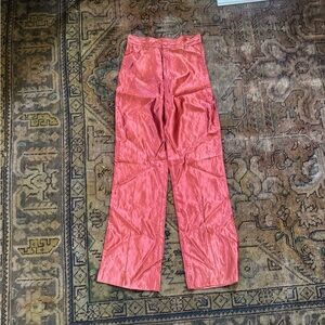 Vintage silk like cooper metallic pant